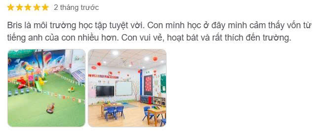 Đánh giá từ phụ huynh học sinh