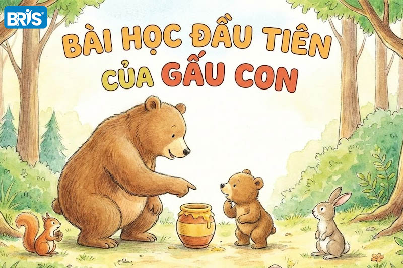Những câu chuyện hay cho bé 3 tuổi - Bài học đầu tiên của Gấu con